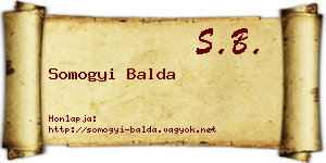 Somogyi Balda névjegykártya